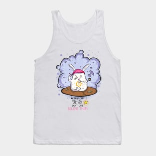 Funny Yoga Bunny - When People Treat You Like They Don't Care, Believe Them! Tank Top
